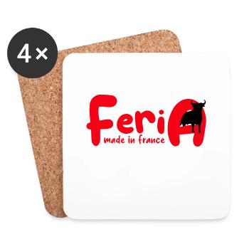 Feria made in France - Dessous de verre (lot de 4) - blanc - Devant