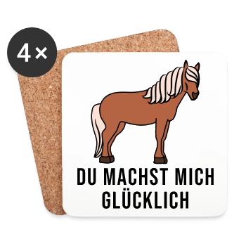 Horse Fan Horses Icelandic Horses Riding Statement - Coasters (set of 4) - white - Front