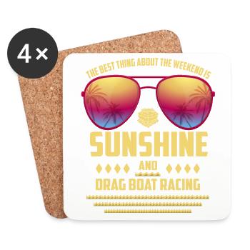 Sonnenschein und Boot fahren - Untersetzer (4er-Set) - Weiß - Vorne