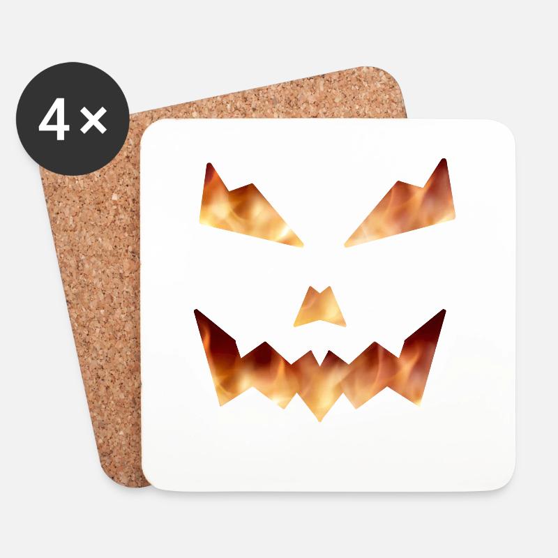 Halloween Tremin - Untersetzer (4er-Set) - Weiß