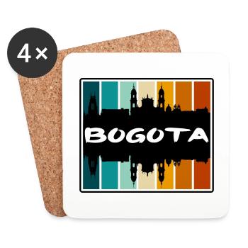 Bogotá Kolumbien Skyline Silhouette Reisesouvenir - Untersetzer (4er-Set) - Weiß - Vorne