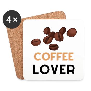 COFFEE LOVER - Untersetzer (4er-Set) - Weiß - Vorne