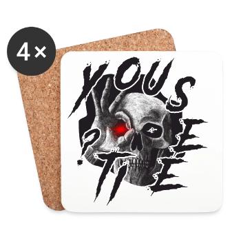 Le voyez-vous? - Dessous de verre (lot de 4) - blanc - Devant