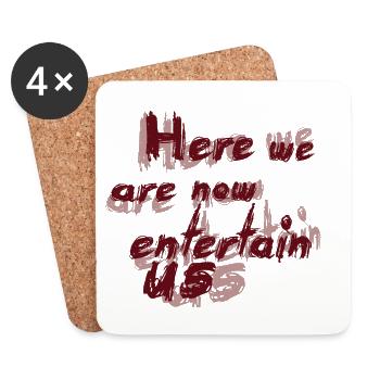 Here we are now - Coasters (set of 4) - white - Front