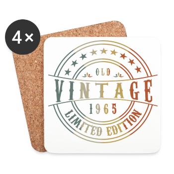 1965 Old Vintage - Untersetzer (4er-Set) - Weiß - Vorne