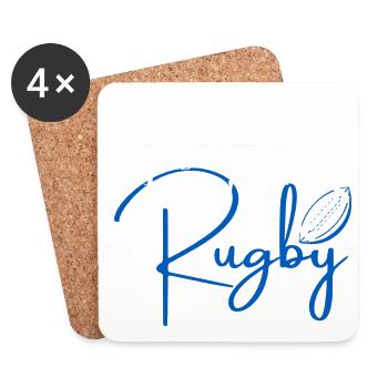 J peux pas j ai rugby - Dessous de verre (lot de 4) - blanc - Devant