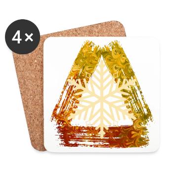 Snowflake E 99 - Coasters (set of 4) - white - Front