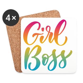 Fille Boss - Dessous de verre (lot de 4) - blanc - Devant