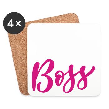 Fille Boss - Dessous de verre (lot de 4) - blanc - Devant