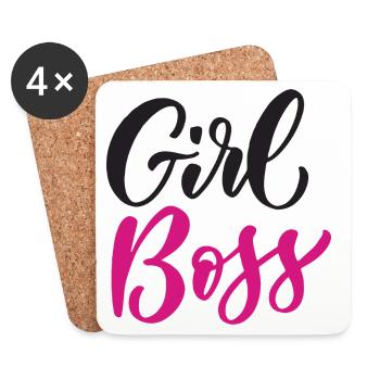 Fille Boss - Dessous de verre (lot de 4) - blanc - Devant