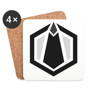 Monolith Logo - Dessous de verre (lot de 4) - blanc - Devant