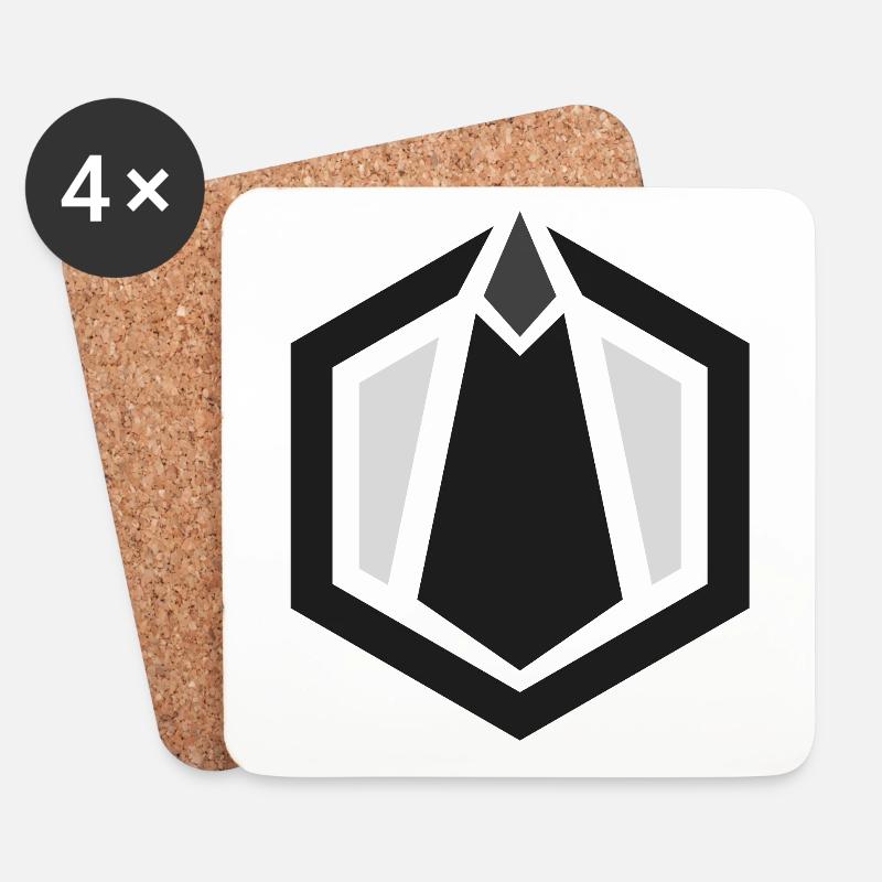 Monolith Logo - Untersetzer (4er-Set) - Weiß