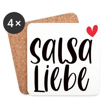 Salsa Liebe! Tänzerin Tänzer tanzen Geschenk - Untersetzer (4er-Set) - Weiß - Vorne