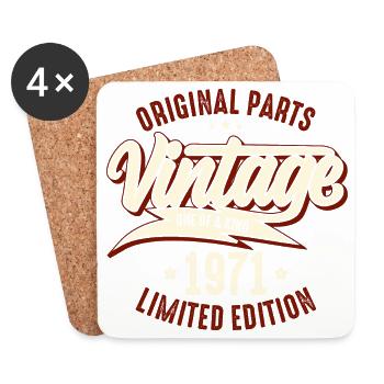 Vintage 1971 Limited Edition - Coasters (set of 4) - white - Front