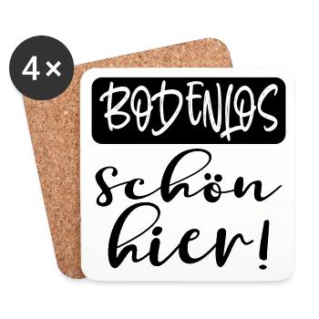 BODENLOS SCHÖN HIER - LOBEN - KOMPLIMENTE - Untersetzer (4er-Set) - Weiß - Vorne