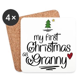 My first Christmas as Granny - Coasters (set of 4) - white - Front