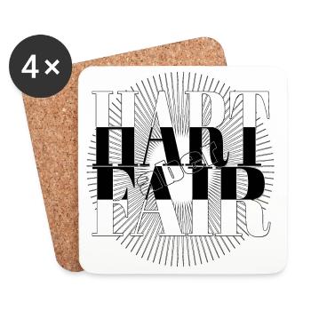 DUR mais JUSTE - Dessous de verre (lot de 4) - blanc - Devant