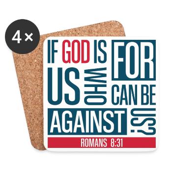 God for us - Coasters (set of 4) - white - Front