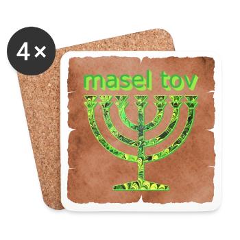 masel tov e 35 - Untersetzer (4er-Set) - Weiß - Vorne