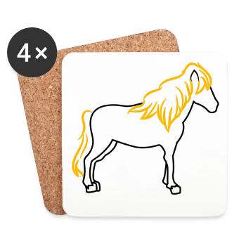 Icelandic Horses Horses Horse Horse Lovers Riding - Coasters (set of 4) - white - Front