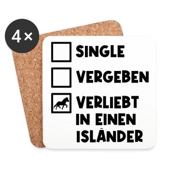 Islandpferde Isländer Pferdeliebe Statement Pferde - Untersetzer (4er-Set) - Weiß - Vorne