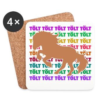 Tölt Horses Saying Icelandic Horses Horse Love Ross - Coasters (set of 4) - white - Front