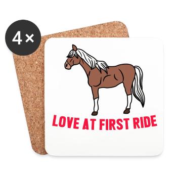 Reiten Cool Islandpferde Statement Pferdeliebe - Untersetzer (4er-Set) - Weiß - Vorne