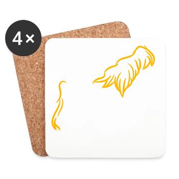 Chevaux Etalon islandais Arabe Chevaux islandais - Dessous de verre (lot de 4) - blanc - Devant