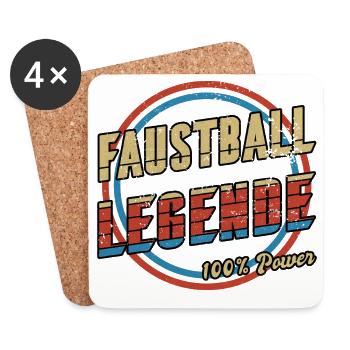 Faustball Legende - Untersetzer (4er-Set) - Weiß - Vorne