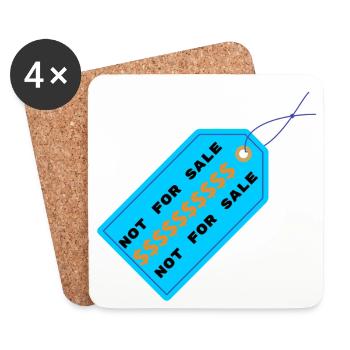 Nicht Zum Verkauf Preisschild - Untersetzer (4er-Set) - Weiß - Vorne
