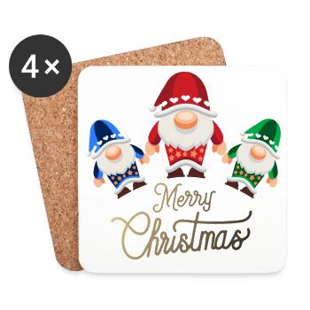 Gnomentrio Magie de Noël - Dessous de verre (lot de 4) - blanc - Devant