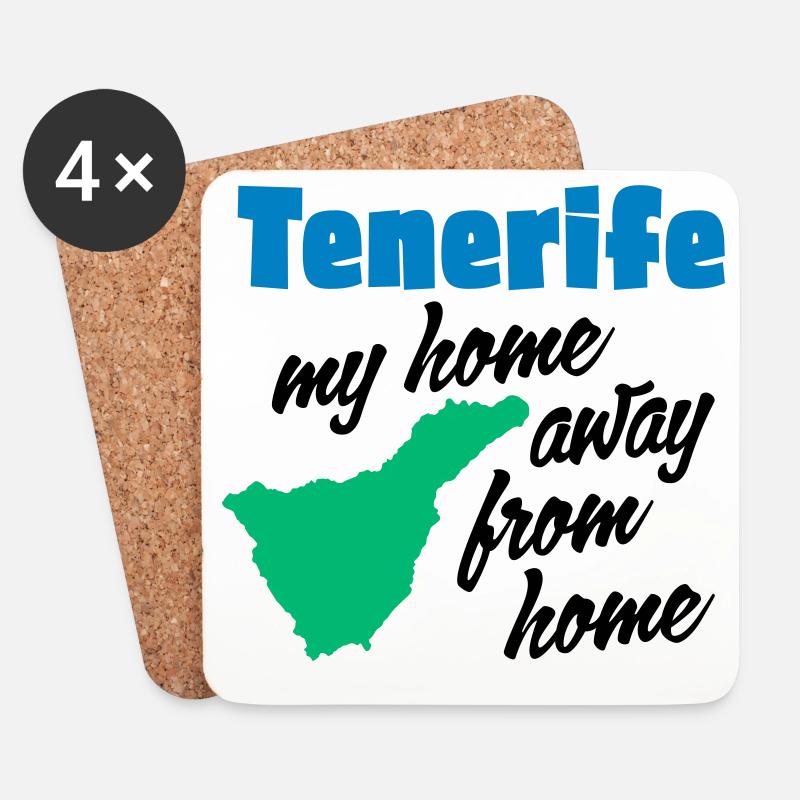 Teneriffa mein zweites Zuhause - Untersetzer (4er-Set) - Weiß