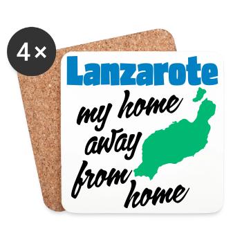 Lanzarote, my home away from home - Coasters (set of 4) - white - Front