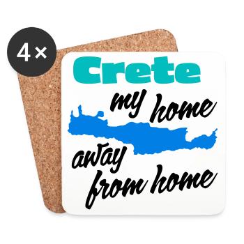 Crete – my home away from home - Coasters (set of 4) - white - Front