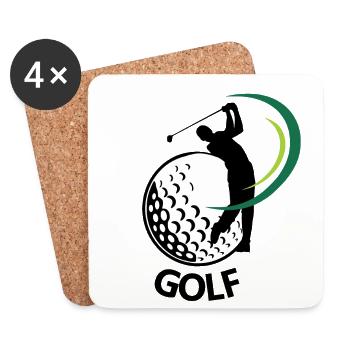 Golf - Untersetzer (4er-Set) - Weiß - Vorne