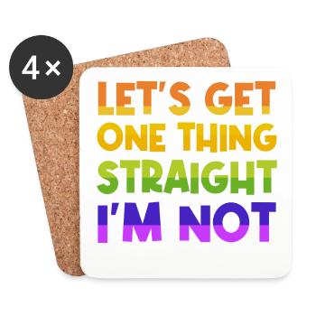 Humorous Statement Gay Lgbt Lesbian - Coasters (set of 4) - white - Front