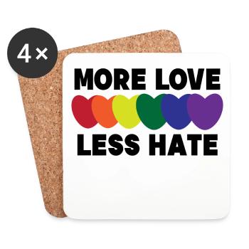 Homo Heart Lgbt Sexuality Statement Relationship - Coasters (set of 4) - white - Front