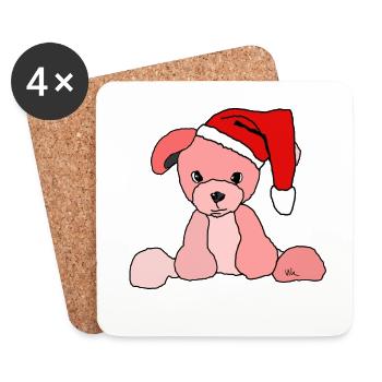 Christmas Dog christmas dog - Coasters (set of 4) - white - Front