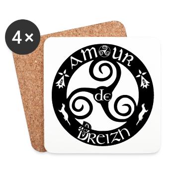 Love of Breizh - Coasters (set of 4) - white - Front