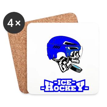 Ice hockey - Coasters (set of 4) - white - Front