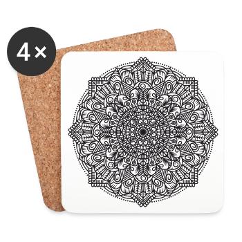 Mandala - Untersetzer (4er-Set) - Weiß - Vorne