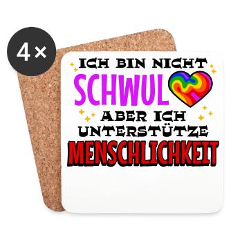 Sexualität Gleichberechtigung Lgbt Statement Herz - Untersetzer (4er-Set) - Weiß - Vorne