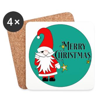 Merry Christmas - Untersetzer (4er-Set) - Weiß - Vorne