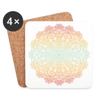 Mandala - Coasters (set of 4) - white - Front