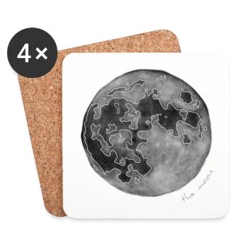 MOND - Untersetzer (4er-Set) - Weiß - Vorne