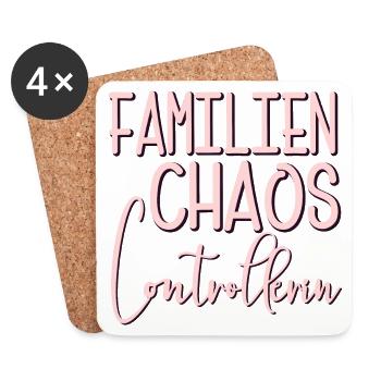 Familien Chaos Controllerin - Untersetzer (4er-Set) - Weiß - Vorne