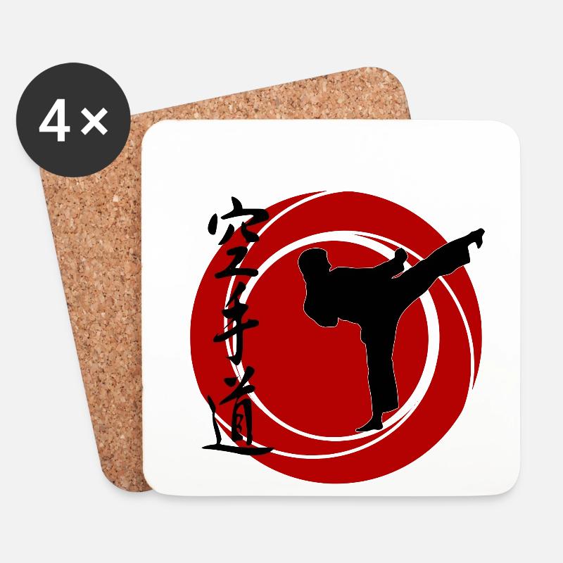 Karate - Untersetzer (4er-Set) - Weiß