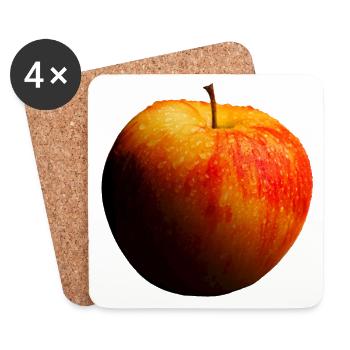 Pomme - Dessous de verre (lot de 4) - blanc - Devant