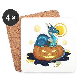 Süßes oder Saures? Dragon Guardian von Jack O'Lantern - Untersetzer (4er-Set) - Weiß - Vorne