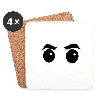 Augen - Untersetzer (4er-Set) - Weiß - Vorne